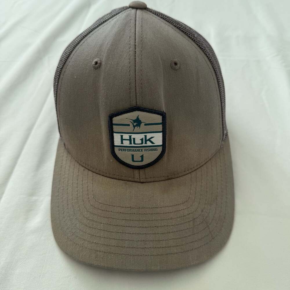 Huk Performance Fishing Marlin Patch Trucker Hat One Size